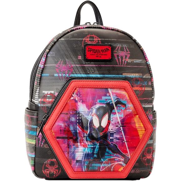 NWT Loungefly Marvel Across the Spiderverse Lenticular Mini Backpack - Picture 1 of 3